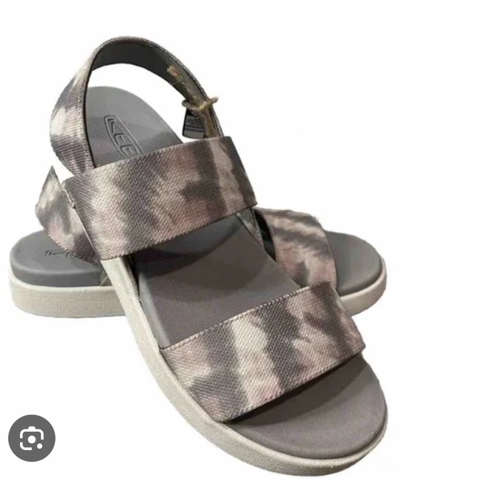 KEEN ELLE BACKSTRAP SANDAL FAWN/WHITE, SIZE 9